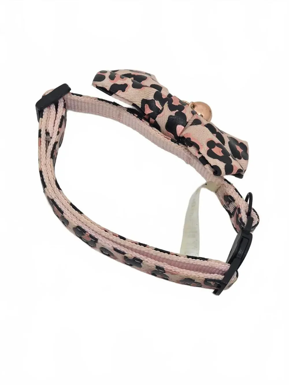 Vibrant Life Pink Black Leopard Print Breakaway Fashion Cat Kitten Collar + Bell
